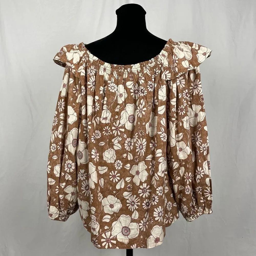 Free People Miss Daisy Oversized Summer Cotton Blouse -‎ Women’s SP